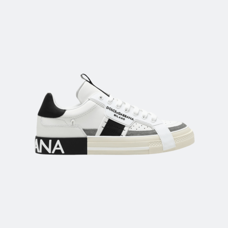 Dolce & Gabbana Custom2.Zero White-Black Men Sneakers