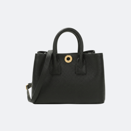 Burberry Black Leather Small Size Handle Bag