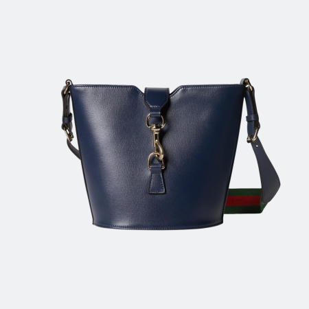 Gucci Blue Leather Mini Bucket/Shoulder Bag