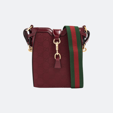Gucci Red Monogram GG Canvas Bucket/Shoulder Bag