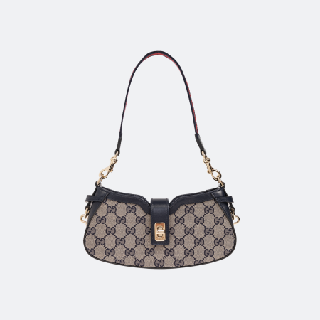 Gucci Moon Side Mini Beige-Navy Blue Shoulder Bag