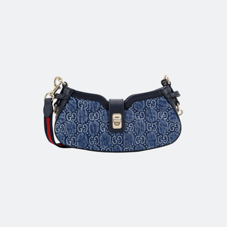 Gucci Moon Side Blue Denim Bag