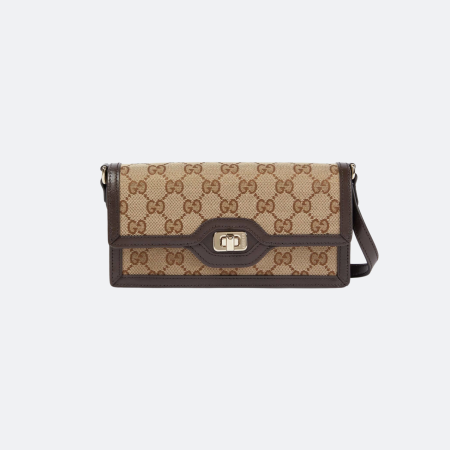 Gucci Luce Beige-Brown Canvas Mini Shoulder Bag