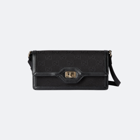 Gucci Luce Black Canvas Mini Shoulder Bag