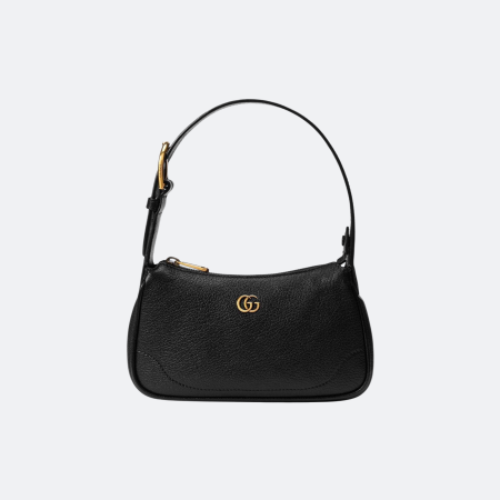 Gucci Aphrodite Black Leather Small Shoulder Bag