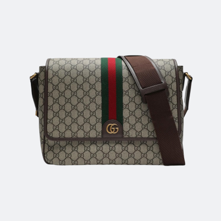 Gucci GG Monogram Beige and Ebony Men Shoulder Bag