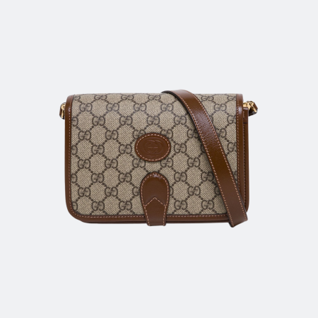 Gucci Supreme GG Canvas Beige-Brown Small Crossbody Bag
