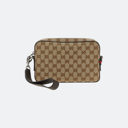 Gucci GG Monogram Beige Canvas Small Size Men Crossbody Bag