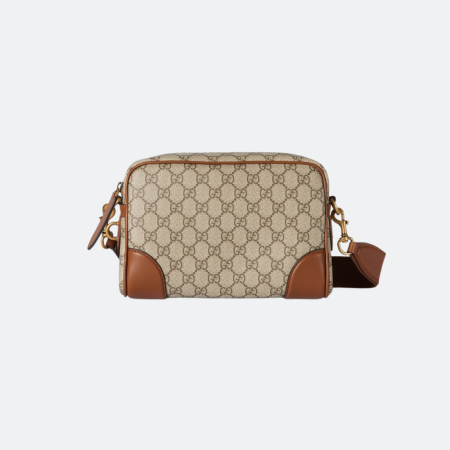 Gucci Emblem Beige-Brown Monogram Small Crossbody/Shoulder Bag for Men