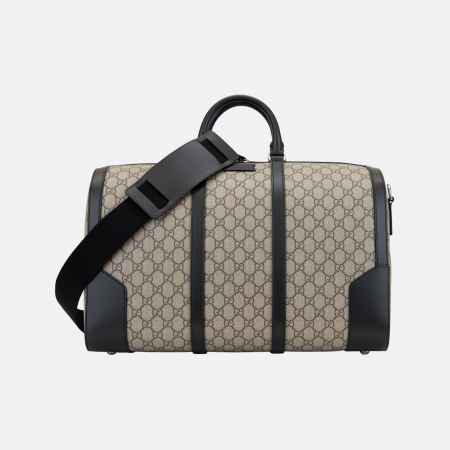 Gucci GG Supreme Canvas & Leather Duffel/Boston-Style Bag
