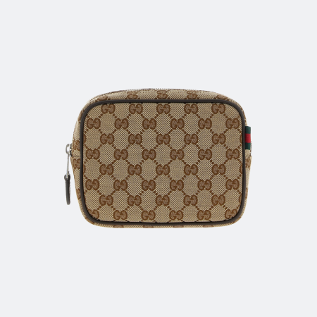 Gucci GG Monogram Beige Brown Small Shoulder Bag for Men