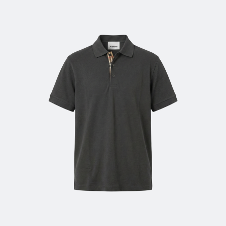 Burberry Dark Grey Polo T-Shirt For Men