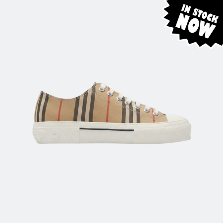 Burberry Jack Beige Icon Stripe Women Sneakers (In Stock)