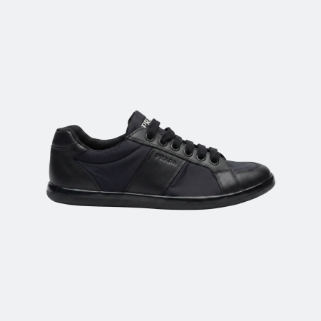 Prada Low-Top Nylon & Leather Navy Blue - Black Men Sneakers