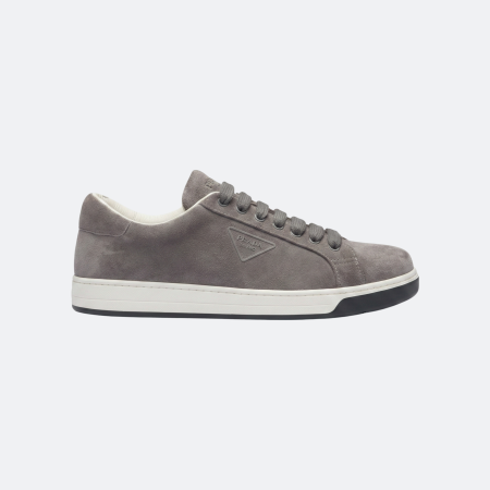 Prada Milano Suede Low-Top Men Sneakers – Grey