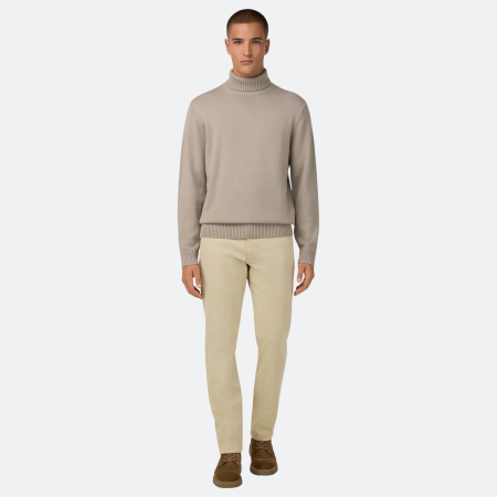 Boggi Milano Men Sand Color Stretch Cotton/Tencel Jeans