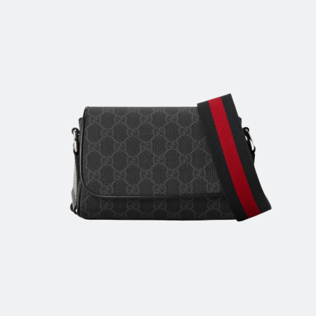 Gucci GG Supreme Canvas Black Messenger/Crossbody Bag for Men