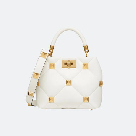Valentino Garavani Rockstud Mini Top Handle Bag - White