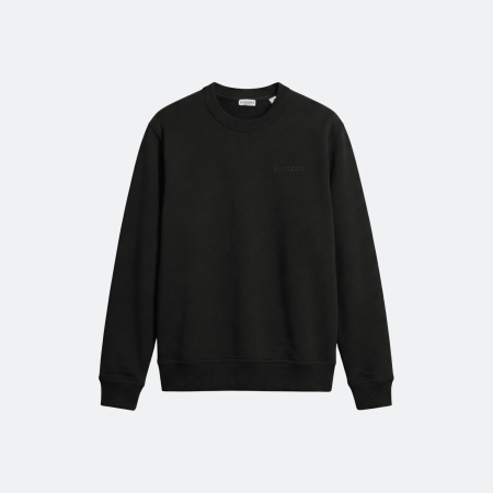 Burberry Tonal Logo Cotton Sweatshirt - Black