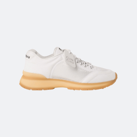 Miu Miu Technical Mesh Low-Top Sneakers - White
