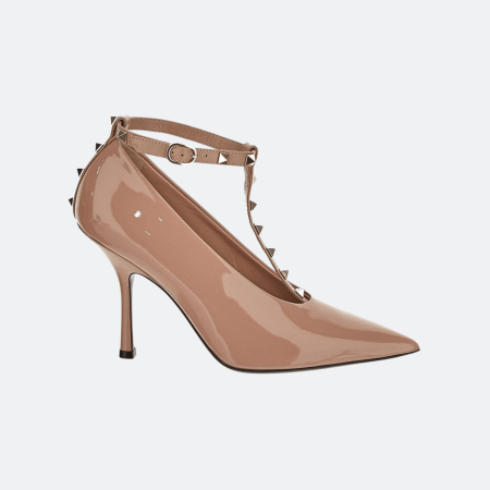 Valentino Garavani NWB Rockstud Nude Patent Leather Pumps