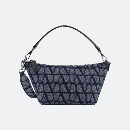 Valentino Garavani Logo Designed Denim Tote Bag