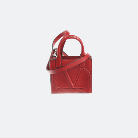 Valentino Garavani Walk V Logo Red Micro Size Shoulder Bag