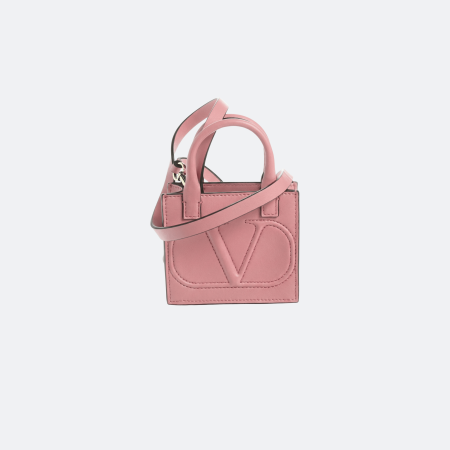 Valentino Garavani Walk V Logo Pink Micro Size Shoulder Bag