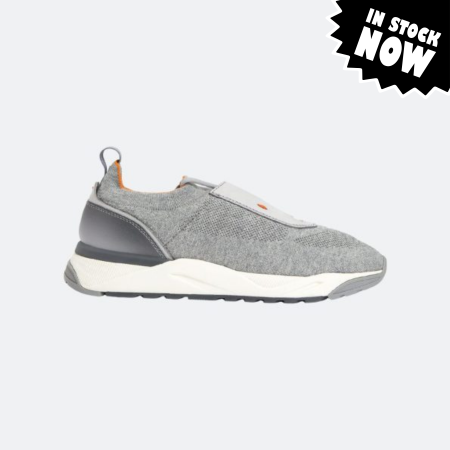 Santoni Grey Low Top Sock Men Sneakers (in stock)