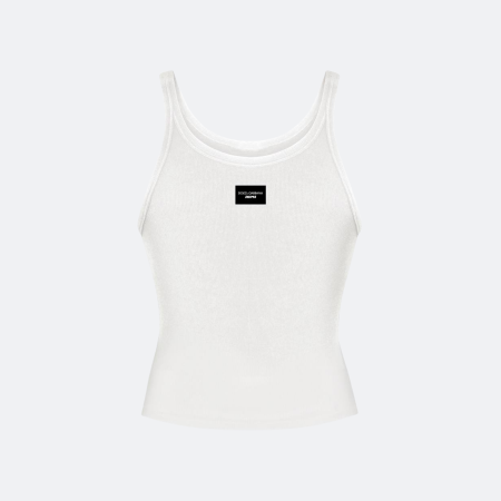 Dolce & Gabbana & Skims Cotton White Top Tank Shirt