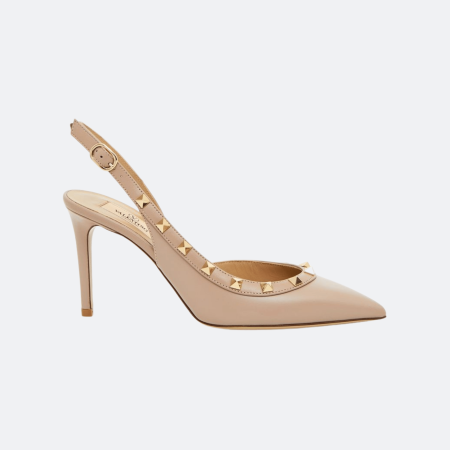 Valentino Garavani Rockstud Slingback Pump – Beige