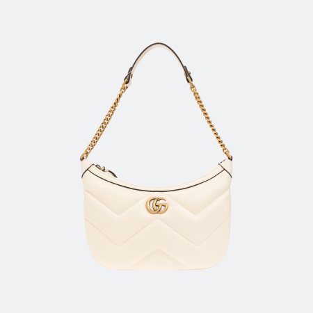 Gucci GG Marmont Matelassé Small Shoulder Bag – White