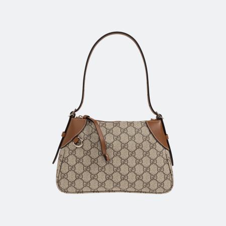 Gucci Horsebit 1955 Small Shoulder Bag – GG Supreme Canvas & Brown Leather