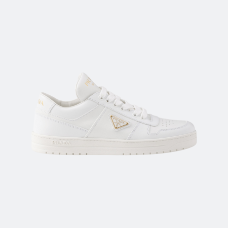 Prada Downtown White Leather Sneakers for Women