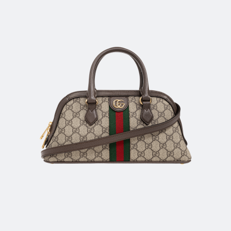 Gucci Ophidia Small GG Supreme Top Handle Bag in Beige & Brown