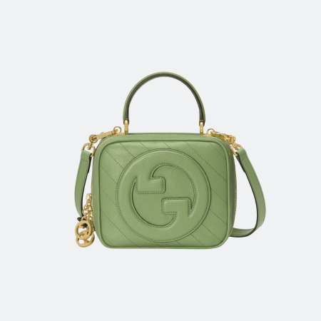 Gucci Blondie Small Quilted Leather Top Handle Bag in Green