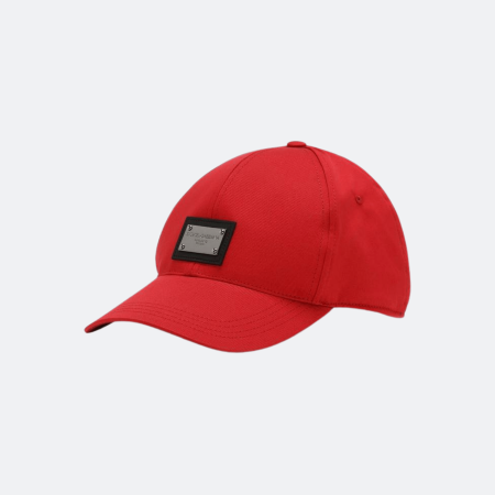 Dolce & Gabbana Logo Plaque Baseball Cap - Red