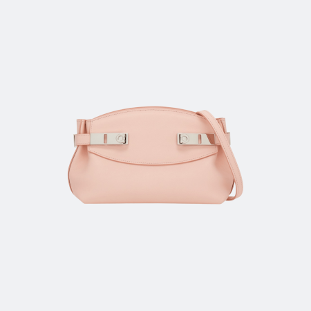 Salvatore Ferragamo Hug Leather Crossbody/Clutch Bag - Pink