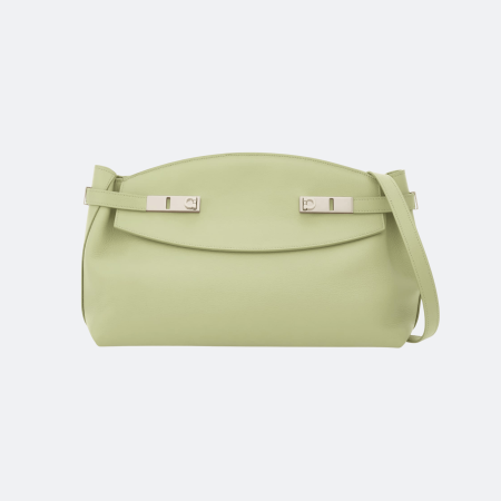 Salvatore Ferragamo “Hug” Large Leather Shoulder Bag - Green