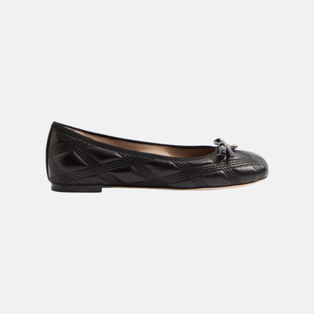 Valentino Garavani VLogo Signature Quilted Leather Ballet Flat - Black