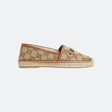 Gucci Horsebit GG Canvas Women Espadrille - Beige