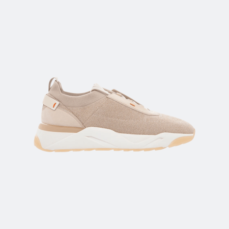 Santoni Knit Runner Sneaker – Beige