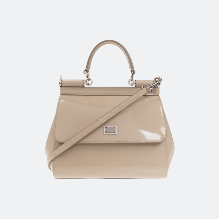 Dolce & Gabbana Sicily Medium Tote/Shoulder Bag - Beige