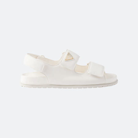 Prada Nappa Leather Women's Sandals – White