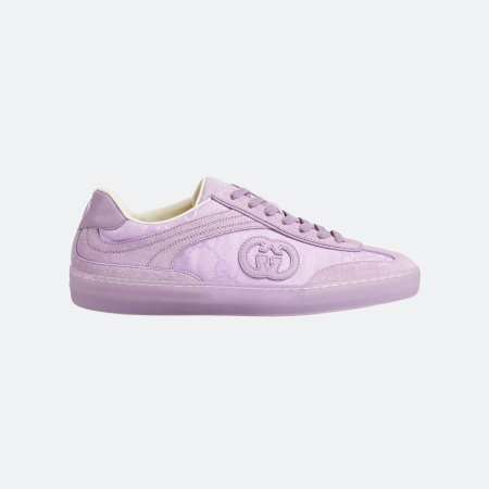 Gucci G75 Suede Low Top Sneakers - Lilac