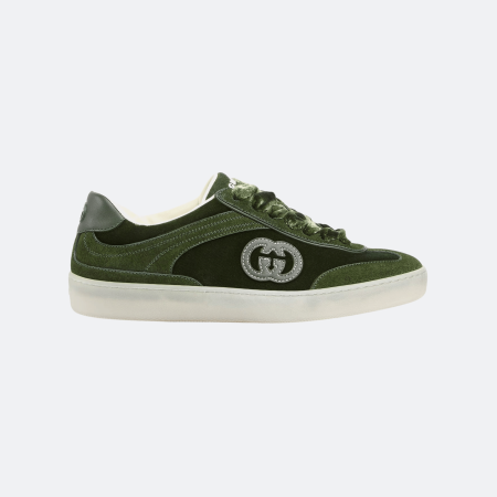 Gucci G75 Suede Low Top Sneakers - Green