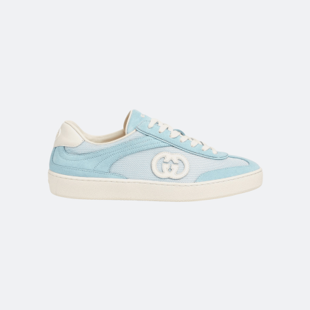 Gucci G75 Suede Low Top Sneakers - Blue