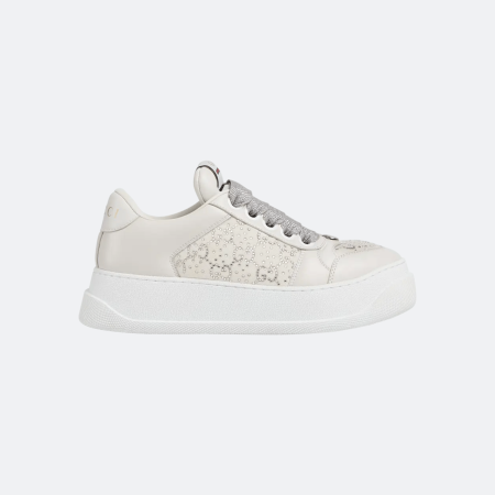 Gucci GG Crystal Low-Top Sneaker - White