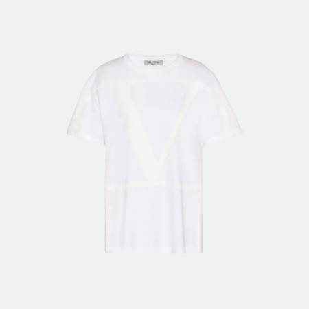Valentino VLogo Print Cotton T-Shirt – White