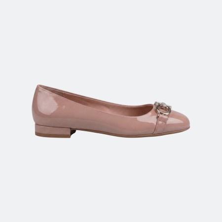 Salvatore Ferragamo Garda 10 Patent Leather Ballet Flats – Powder Pink